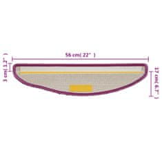 Vidaxl Nášlapy na schody 5 ks 56 x 17 x 3 cm fialové