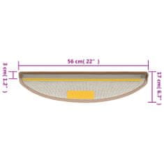 Vidaxl Nášlapy na schody 10 ks 56x17x3 cm světle hnědé