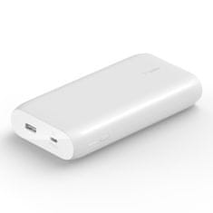 Belkin BoostCharge Power Banka 20000mAh, USB-C, Power-Delivery, bílá Bílá