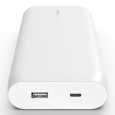 Belkin BoostCharge Power Banka 20000mAh, USB-C, Power-Delivery, bílá Bílá