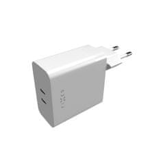 FIXED 65W 2x USB-C nabíjecí adaptér, bílý