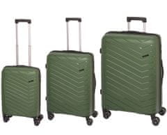 CHECK.IN Sada kufrů Orlando Olive Green 3-set