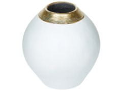 Beliani Dekorativní váza bílá LAURI
