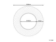 Beliani Kulaté kovové nástěnné zrcadlo 60 cm zlaté COMBE