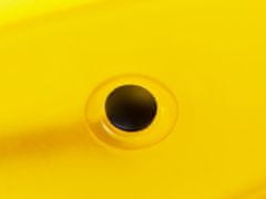 Beliani Volně stojací vana 169 x 78 cm žlutá BLANCARENA