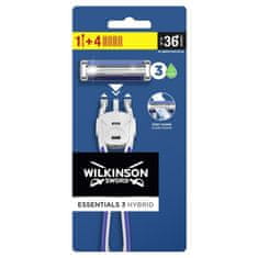 Wilkinson Sword Essential 3 Hybrid pánský holicí strojek rukojeť + 4 hlavice (W950103500)