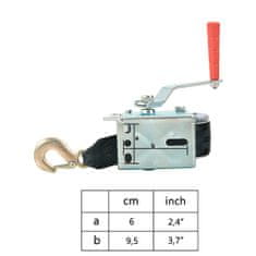 Vidaxl Ruční naviják s popruhem 360 kg