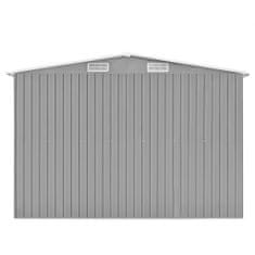 Vidaxl Zahradní domek 257 x 298 x 178 cm kovový šedý