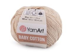 Kraftika 1ks (404) ecru pletací příze baby cotton 50 g, pletací