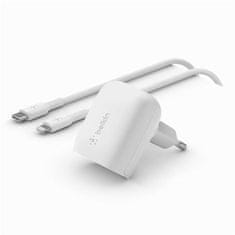 Belkin BOOST CHARGE 20W USB-C Power Delivery PPS nástěnná nabíječka + 1m USB-C na lightning kabel, bílá