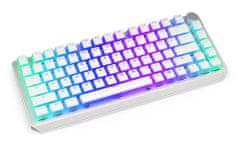 Endorfy herní klávesnice Thock 75% Wireless Red Onyx White Pudding / RGB / red sw. / bezdr. / mech. /US/ zkrácená /bílá