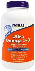 NOW Foods NOW Foods Ultra Omega 3d vitamín d3 180 měkkých tobolek 1510