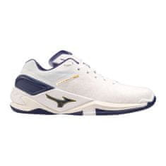 Mizuno Boty squashové bílé 44 EU Wave Stealth Neo White Blue Ribbon