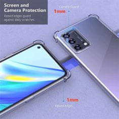 Techsuit Silikonové pouzdro se zesílenými hranami pro Oppo Reno10/Reno10 Pro - Transparentní KP29946