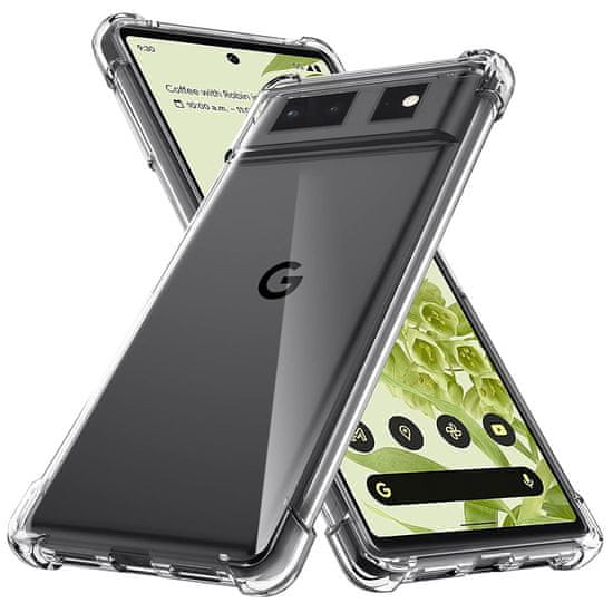 Techsuit Anti Shock silikonové pouzdro pro Google Pixel 6 - Transparentní KP29951