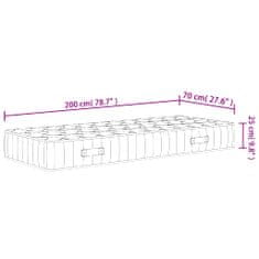 Vidaxl Taštičková pružinová matrace středně tvrdá 70 x 200 cm