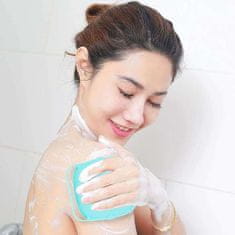 Netscroll Silikonový kartáč na masáž těla s otvorem pro šampon, vhodný také pro mytí srsti domácích mazlíčků, kartáč na mytí psa, BodyBrush