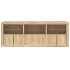 Greatstore Příborník s LED osvětlením dub sonoma 181,5 x 37 x 67 cm