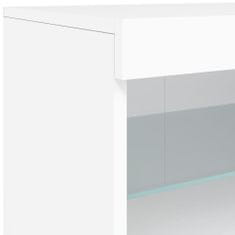 Vidaxl Příborník s LED osvětlením bílý 142,5 x 37 x 67 cm