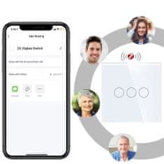 BOT Chytrý vypínač osvětlení Zigbee THREE SL13 bílá