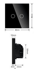BOT Chytrý vypínač osvětlení WiFi TWO SL12 černý
