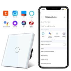 BOT Chytrý vypínač osvětlení Zigbee ONE SL11 bílá