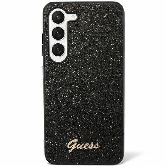 Guess Originální kryt GUESS - hardcase Glitter Script GUHCS24LHGGSHK pro Samsung Galaxy S24 Ultra , barva černá