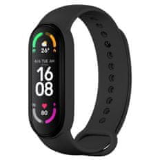 FIXED Silikonový řemínek Silicone Strap pro Xiaomi Mi Band 5/ Mi Band 6, černý