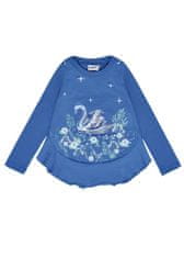 WINKIKI Dívčí tričko s dlouhým rukávem Swan 110 modrá
