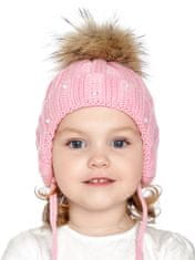 Marhatter Dívčí pletená čepice 9629 50 světle růžová
