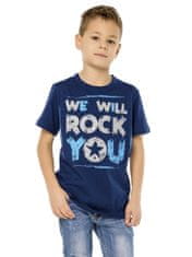 WINKIKI Chlapecké tričko We Will Rock You navy 152