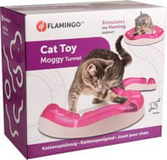 Flamingo Moggy Interaktivní hračka pro kočky Růžová/bílá