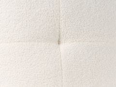 Beliani 3místná čalouněná rohová pohovka z buklé pravostranná bílá SIRO