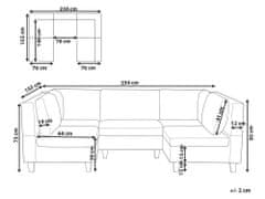Beliani 5místná modulární čalouněná pohovka tmavošedá UNSTAD
