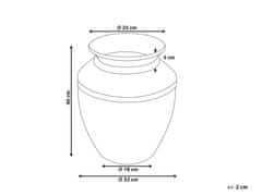 Beliani Pálená hlína Dekorativní váza 40 Měděná PUCHONG