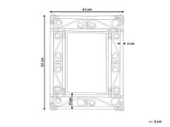 Beliani Ratanové nástěnné zrcadlo 41 x 52 cm světlé AMANU
