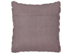 Beliani Skládaný sametový polštář 45 x 45 cm fialový CHIRITA