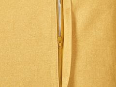 Beliani Sametový skládaný polštář 30 x 50 cm žlutý CHOISYA