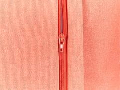 Beliani Sametový polštář s korálovým vzorem 45 x 45 cm červený NORI