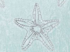 Beliani Sametový polštář se vzorem hvězdic 45 x 45 cm modrý CERAMIUM