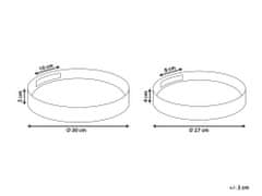 Beliani Sada 2 ratanových dekorativních podnosů světlé ADELSO