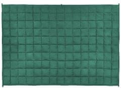 Beliani Zátěžová přikrývka 4 kg 100 x 150 cm smaragdově zelená NEREID