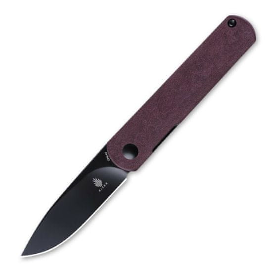 Kizer Ki3499R3 Feist Black Ti-Coated Blade, Red Richlite