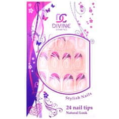 DIVINE cosmetics Umělé nehty č. 12 dekorované 24 ks