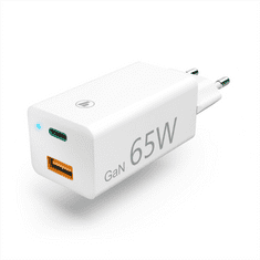 Hama síťová USB nabíječka GaN, USB-C + USB-A, Power Delivery 65 W