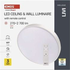 Emos LED svítidlo LIVI 50 cm, 45 W, teplá-studená bílá, stmívatelné s ovladačem