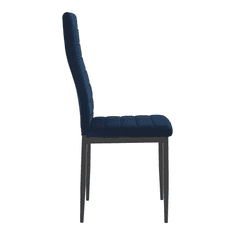 BPS-koupelny Židle, modrá, velvet látka / černý kov, COLETA NOVA