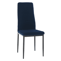 BPS-koupelny Židle, modrá, velvet látka / černý kov, COLETA NOVA