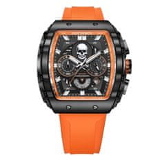 Lige Elegantní pánské hodinky Silikone 89112-1 Oranžová s dárkem zdarma - exkluzivní stylový design!