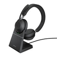 Jabra Náhlavní souprava Evolve2 65 se stojánkem, Link 380a MS, stereo, černá